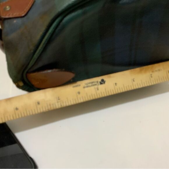 Polo Ralph Lauren Vintage Bag  Pvc Checkered Pattern Top Handle Travel Bag - Picture 15 of 16